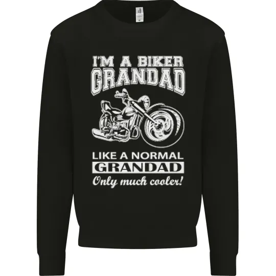 Discover Motorcycle Grandad Sweatshirt for Men, Grandparents Day Jumper