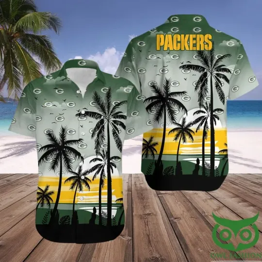 Discover Green Bay Football Palm Oasis Summer Aloha Unisex Hawaiian Shirt, Gift for Fan