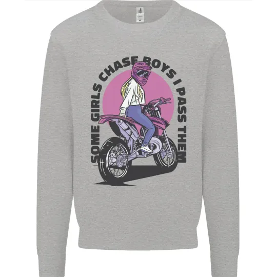 Discover Some Girls Chase Motorcycle Biker Sweatshirt for Men