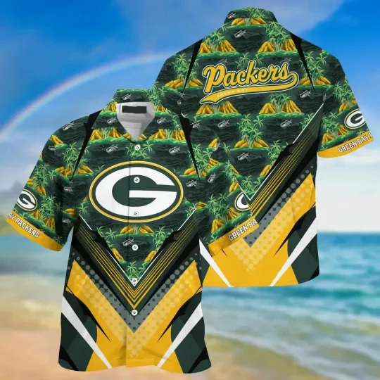 Discover Green Bay Football Island Strength Summer Aloha Unisex Hawaiian Shirt, Gift for Fan