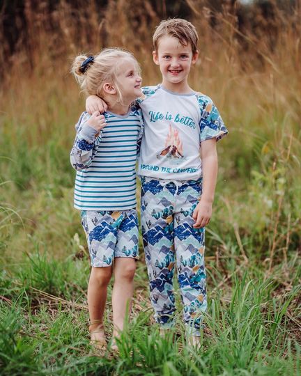 Discover Arbor Knit Pajama Set Sewing Pattern: Raglan Sleeve, Ruffle (PDF Pattern)