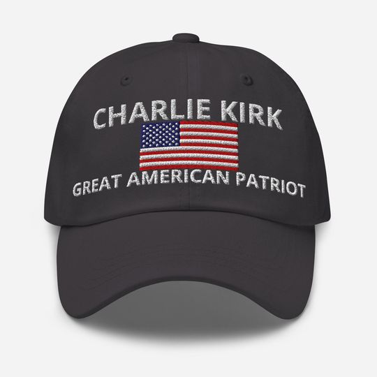 Charlie Kirk Tribute Cap, Great American Patriot Hat, RIP Charlie Kirk Memorial Hat, USA Hero Apparel, Classic Embroidered Charlie Kirk Hat
