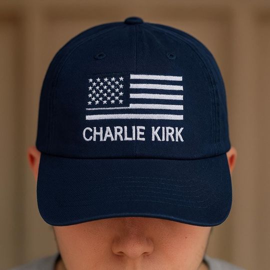 Embroidered Charlie Kirk Tribute Cap, Cap MAGA Hat , Great American Patriot, RIP Charlie Kirk Memorial,  True Patriot Charlie Kirk Hat