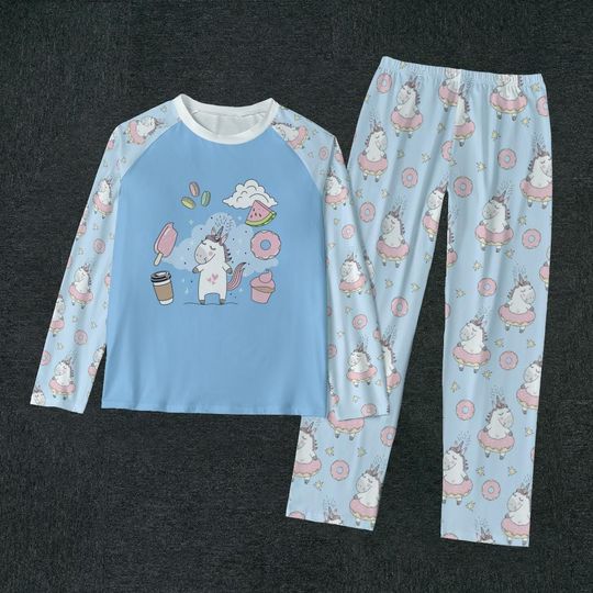 Discover Soft Adult ABDL Unicorn Pajamas | Printed Infant Set | Raglan Sleeves & Elastic Waist | Warm Microfiber