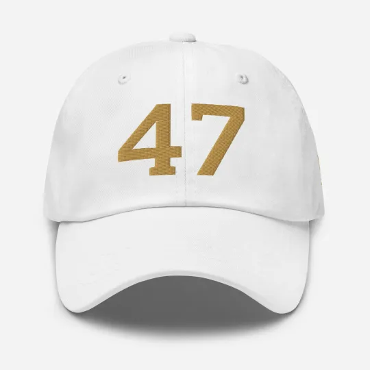 Charlie Kirk 47 Hat Conservative Cap Trump Gold Embroidery Hat