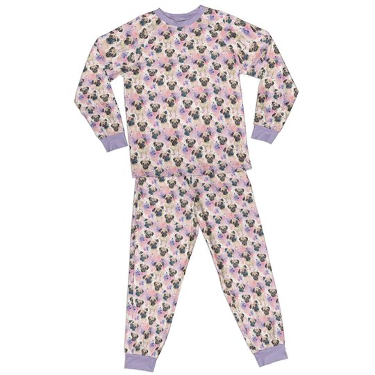 Discover Watercolor Pug Matching Family Raglan Pajamas, Kids and Adult Sizing, PJ Set, Shirt or Pants Only
