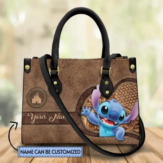 Discover Personalized Lilo Stitch Disney Cartoon Leather Handbag