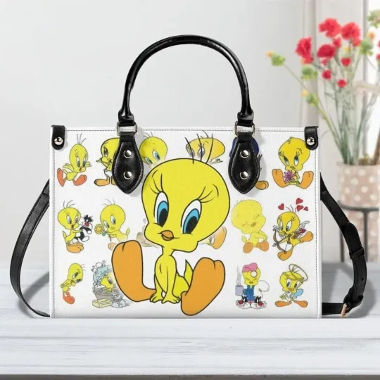 Discover Tweety Bird Leather Handbag Cartoon Character Fashion Purse