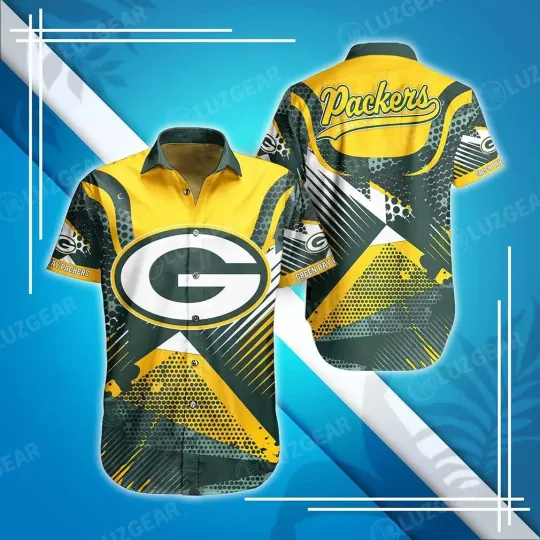 Discover Green Bay Football Dynamic Waves Summer Aloha Unisex Hawaiian Shirt, Gift for Fan
