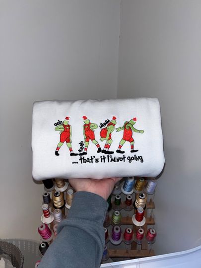 Discover That's It I'm Not Going Christmas Embroidery Sweatshirt