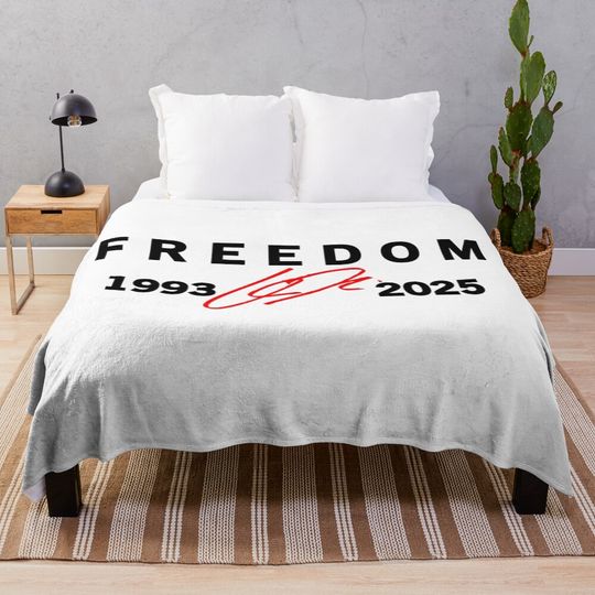 Freedom Red Signature 1993-2025 Charlie Kirk Tribute Blanket