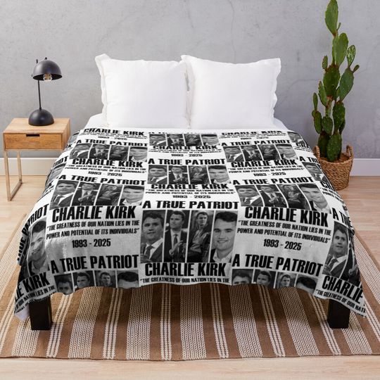American patriot Charlie Kirk RIP 1993-2025 Famous Quote Blanket