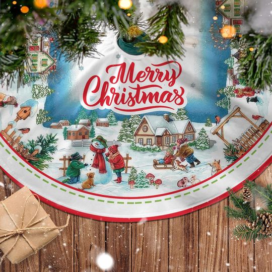 Discover Merry Christmas Tree Skirts, Christmas Holiday Home Decor Tree Skirt, Christmas Decorations, Holiday tree Skirt