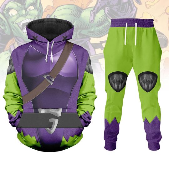 Green Goblin Costume Hoodie Jogger, Spider Man Green Goblin Costume Shirt, Goblin Cosplay Costume Shirt, Halloween Costume Gifts