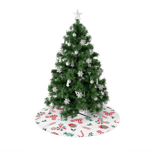 Disney Peppermint Tree Skirt, Christmas, Hidden Mickey, Christmas Skirt, Mickey Round Tree Skirt, Mickey Christmas Dcor, Sweets, Holidays