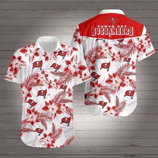 Football Inspired Hawaiian Shirt, Sports Fan Game Day Outfit, Summer Vacation Beach Shirt