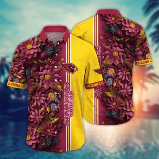 Discover Arizonna Football Hawaii Shirt Flower Tropical Vibes Hawaiian Shirt, Gift for Fan