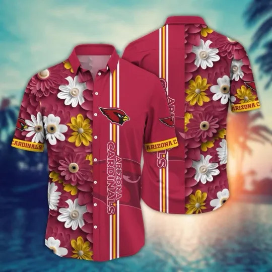 Discover Arizonna Football Daisy Stripe Hawaiian Shirt Summer Aloha, Gift for Fan