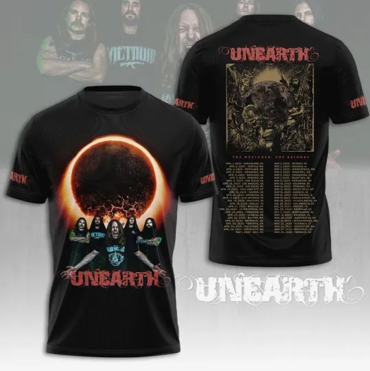 Unearth The Wretched The Ruinous 2025 Tour 3D T-Shirt