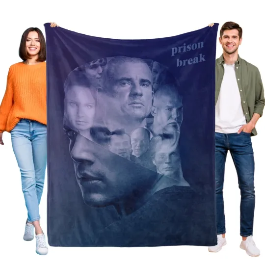 Prison Break Flannel Blanket for Kids, Soft Bed and Sofa Throw