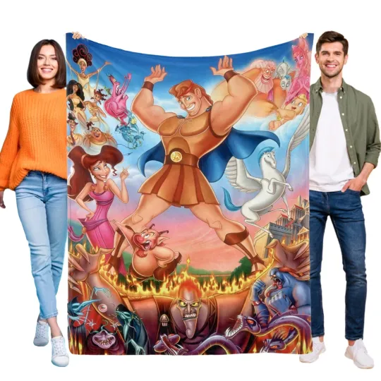 Discover Hercules Flannel Blanket for Sofa Bed Couch Kids' Birthday Gift