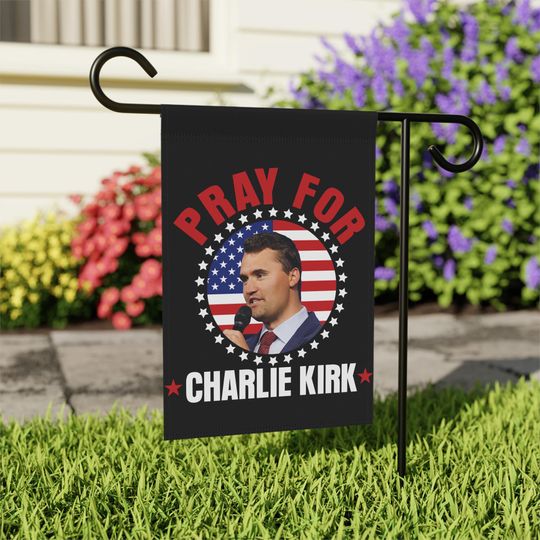 Pray For Charlie Kirk Flag, Charlie Kirk Memorial Flag, Freedom Flag, Rest In Peace, Justice For Charlie Kirk Flag, Stand With Charlie Flag