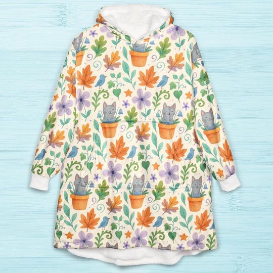 Discover Catnap in Bloom Hooded Blanket