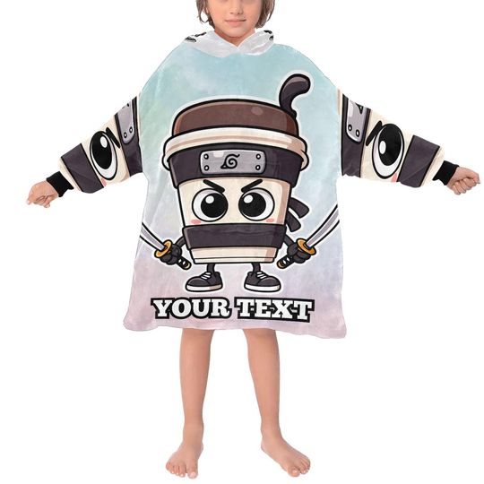 Discover Cappuccino Assassino Kids Hoodie Blanket Hooded Blankets Brainrot Personalized Gift Brainrots