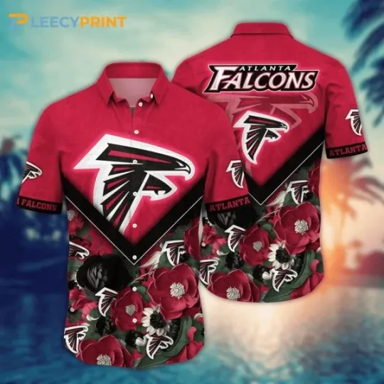 Discover Atlanta football Inflated Flowers Hawaiian Shirt, Gift for Fan