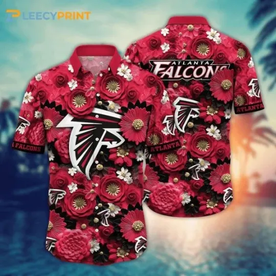 Discover Atlanta football Hawaiian Shirt Inflated Floral Trending For Adult, Gift for Fan