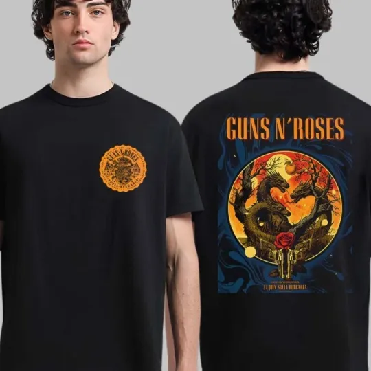 Discover Guns N' Roses Sofia Bulgaria July 21 2025 Vasil Levski Stadium Double Sided T-Shirt