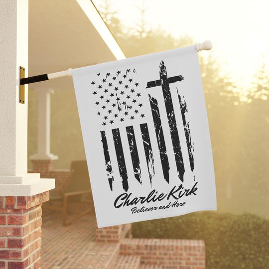 Charlie Kirk Garden Flag, Outdoor Banner, Patriotic House Decor, Veteran Appreciation, Memorial Day Gift, Political Statement