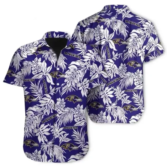 Discover Baltimore Football Tropical Paradise Unisex Summer Aloha Hawaiian Shirt, Gift for Fan