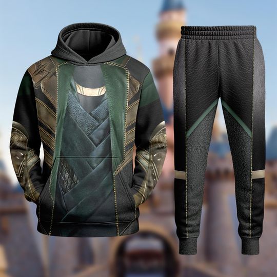 Discover Disney Loki Halloween Costume Hoodie Set, Loki Lord Halloween Outfit, 3D Cosplay Sweatshirt, Superhero All-Over Print Outfit