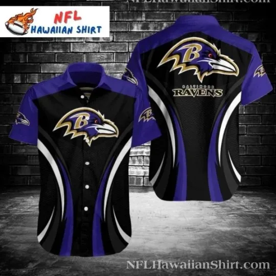 Discover Night Game Hex – Baltimore Football Hawaiian Shirt With Mesh Design, Gift for Fan