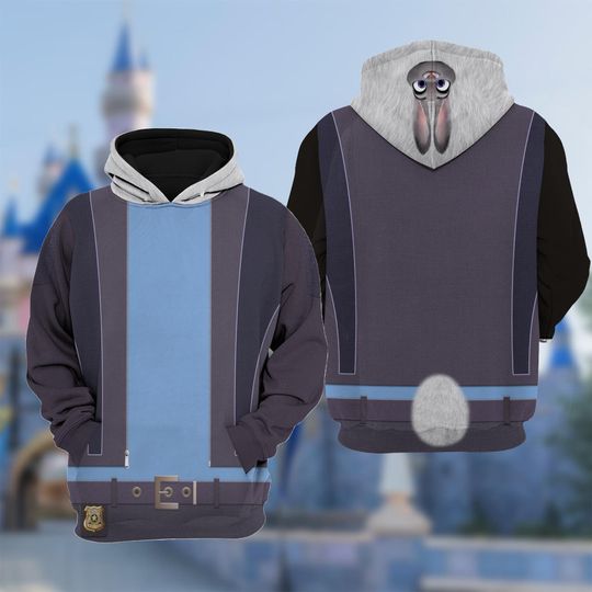 Disney Zootopia 2 3D Hoodie Shirt, Judy Hopps All Over Print Shirt, Disney Costume Sweatshirt, Judy Cartoon Cosplay Costume Hoodie