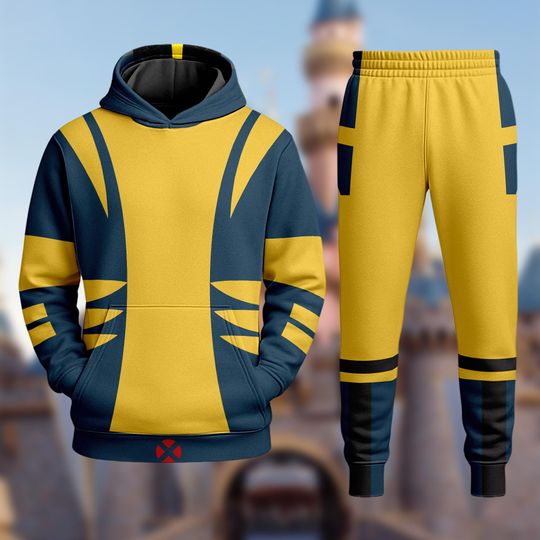 Wolverine Inspired Cosplay Hoodie Joggers Set 3D Print Halloween Costume