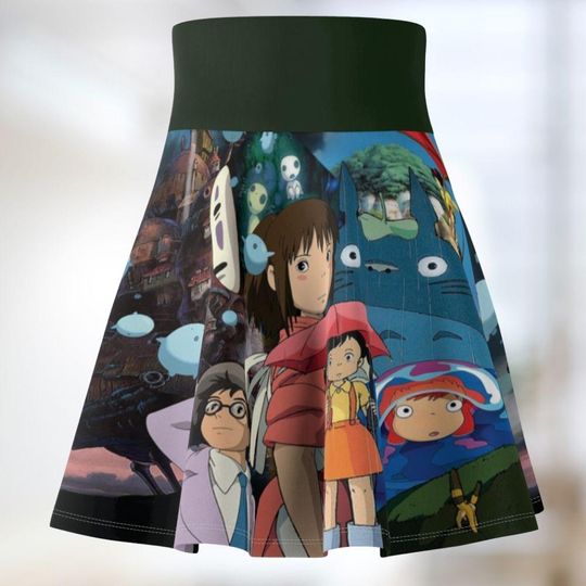 Studio Ghibli Skirt | Anime Mashup| Anime Skater Skirt | Soft Stretch Fit | Cosplay Outfit