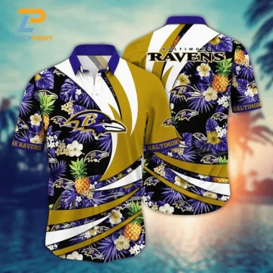 Discover Baltimore Football Hawaiian Pineapple Aloha Shirt, Gift for Fan