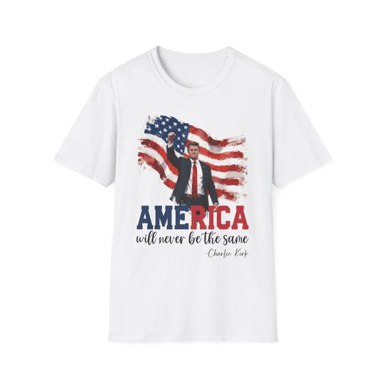 Discover Charlie Kirk Patriotic T-Shirt - America Quote Tee, Fourth of July Shirt Independence Day Gift, Election Day Apparel, Mens Womans Boys Girls
