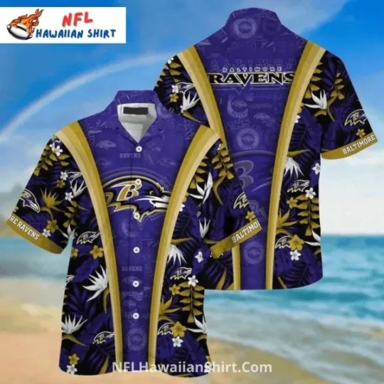 Baltimore Football Luxe Floral Patterned Aloha Hawaiian Shirt , Gift for Fan