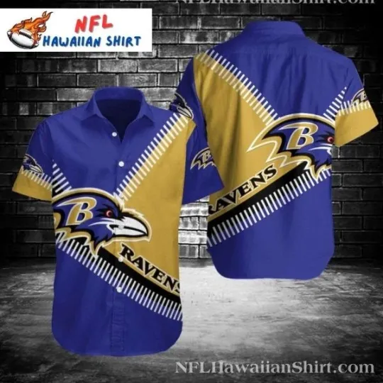 Discover Baltimore Football Hawaiian Shirt With Dynamic Stripe Pattern , Gift for Fan