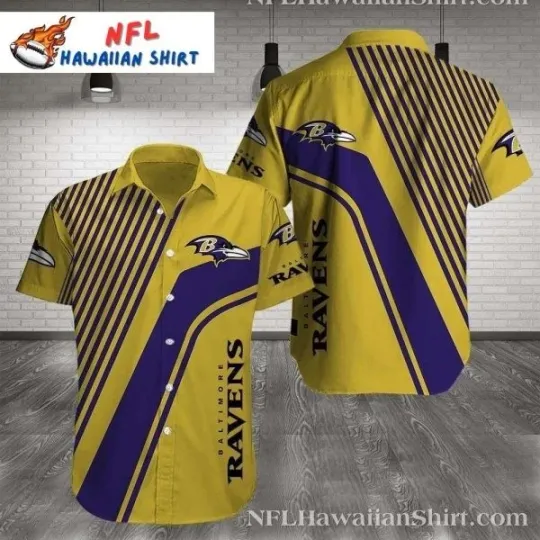Discover Bold Stripes Play – Baltimore Football Statement Aloha Hawaiian Shirt , Gift for Fan