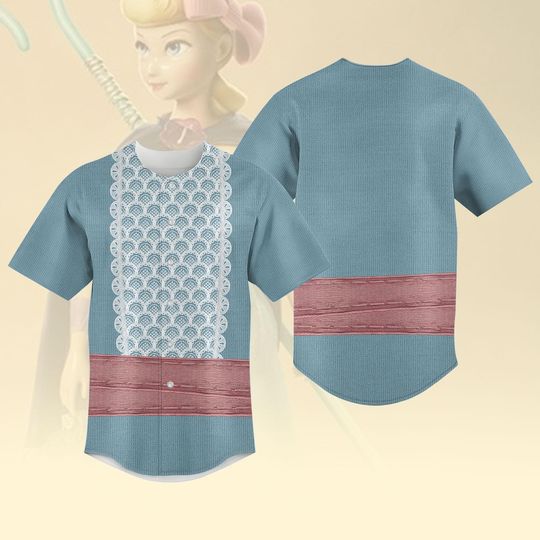 Toy Story Bo Peep Cosplay Costume, Bo Peep Baseball Jersey, Disney Princess Cosplay Shirt, Disney Outfit For Her,Halloween Costume Gift