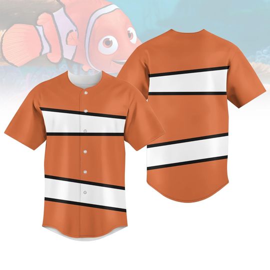 Discover Marlin Finding Nemo Baseball Jersey, Marlin Costume Shirt, Marlin Cosplay, Finding Nemo Character Baseball Shirt,Halloween Jersey Shirt