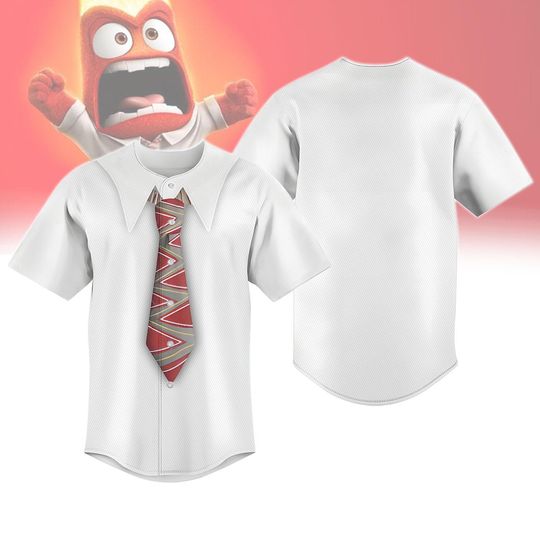 Discover Anger Inside Out Baseball Jersey, Disney Anger Baseball Shirt, Inside Out Jersey Shirt, Disney Emotions Pixar Outfit, Halloween Gift