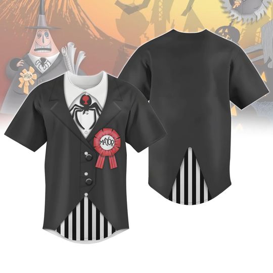Mayor Baseball Jersey, Nightmare Before Christmas Shirt, Mayor Of Halloween Town Baseball Shirt, Disney Jersey Shirt, Halloween Gift