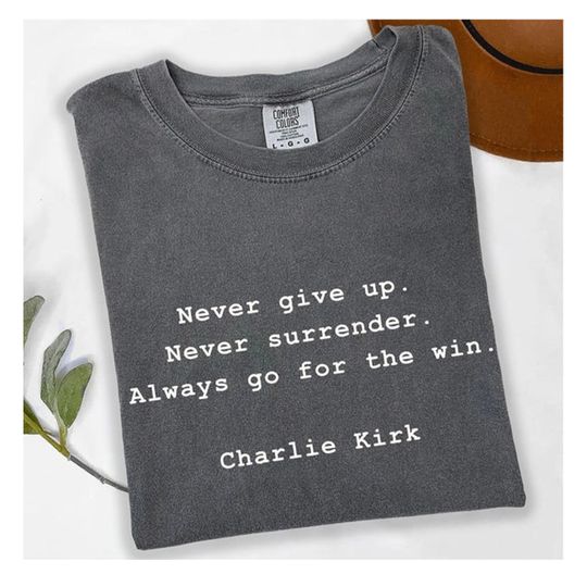 Comfort Colors Charlie Kirk Memorial Tee: Human Rights, Free Speech