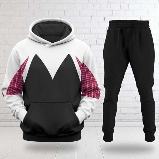 Spider Halloween Costume Hoodie, Gwen Stacy Cosplay Sweatshirt, 3D Superhero Party Outfit