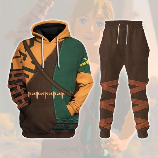 Tears Of The Kingdom Link 3D Full Over Print Hoodie Legend of Zelda Breath of the Wild Cosplay Sweatshirt